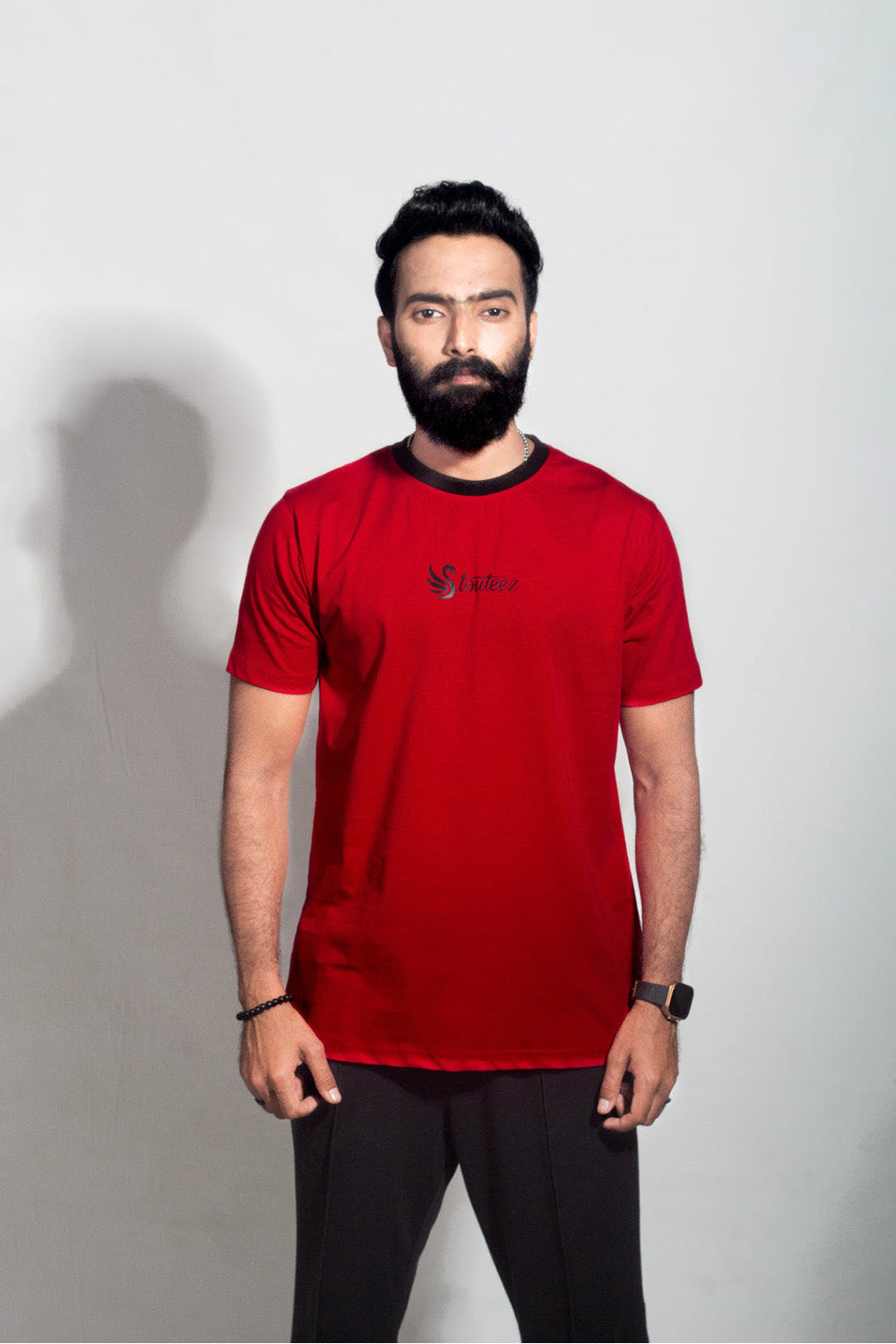 Red Puff Printed Streetwear T-Shirt