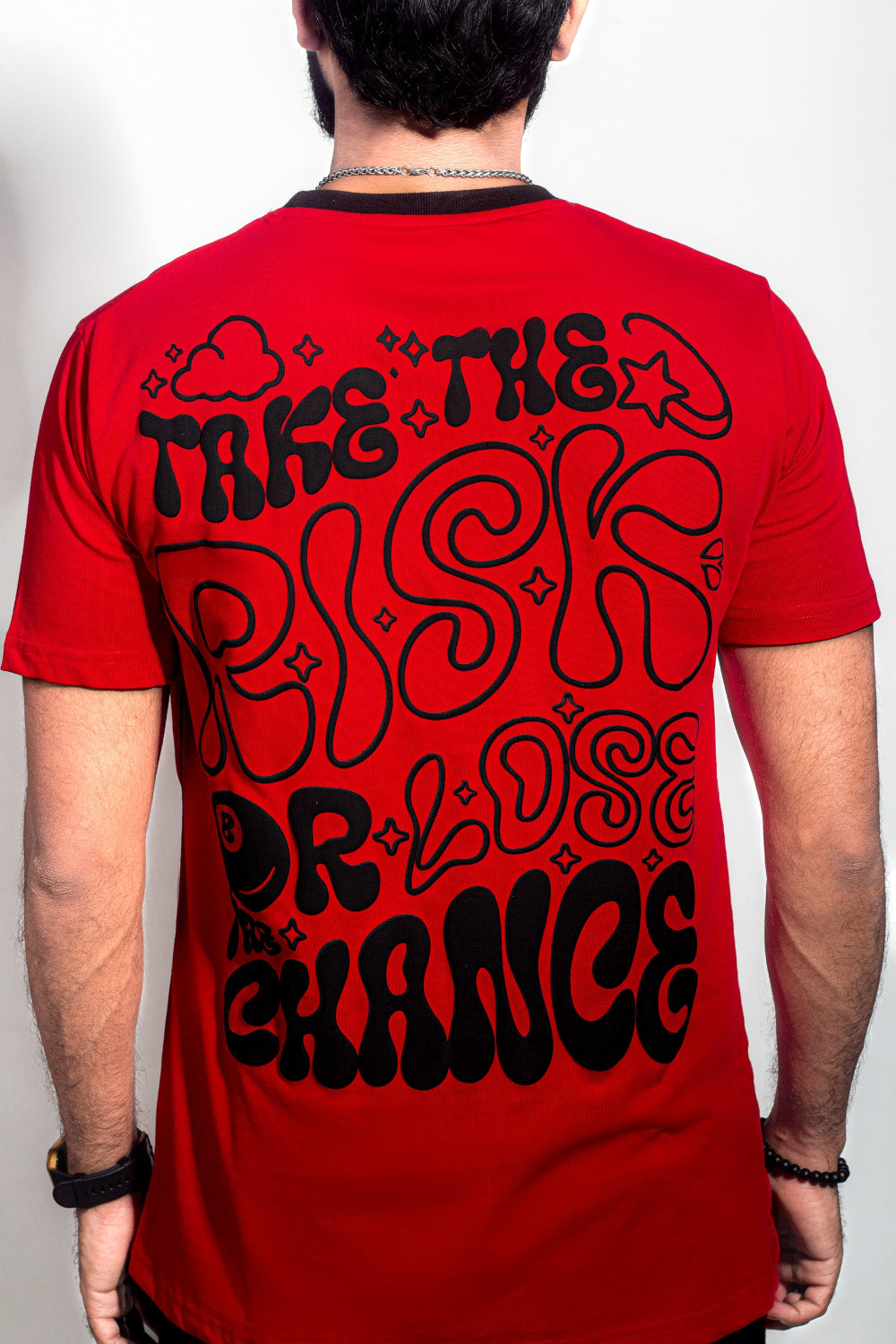 Red Puff Printed Streetwear T-Shirt
