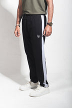 Black & White Contrast Embroidered Trouser