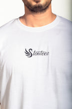 White Puff Printed Streetwear T-Shirt