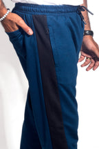 Blue & Black Contrast Trouser