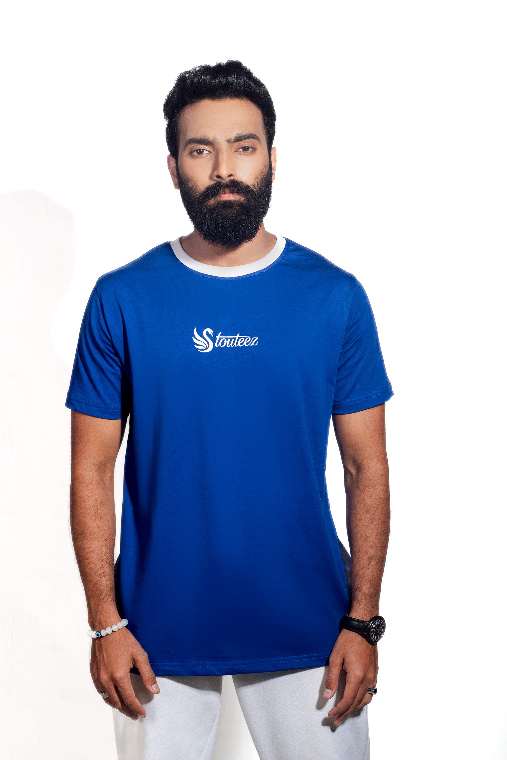 Royal Blue Puff Printed Streetwear T-Shirt