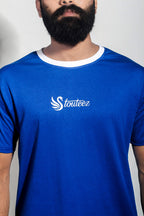 Royal Blue Puff Printed Streetwear T-Shirt