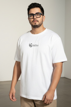 White Puff Printed Streetwear T-Shirt