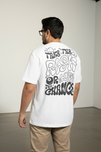 White Puff Printed Streetwear T-Shirt